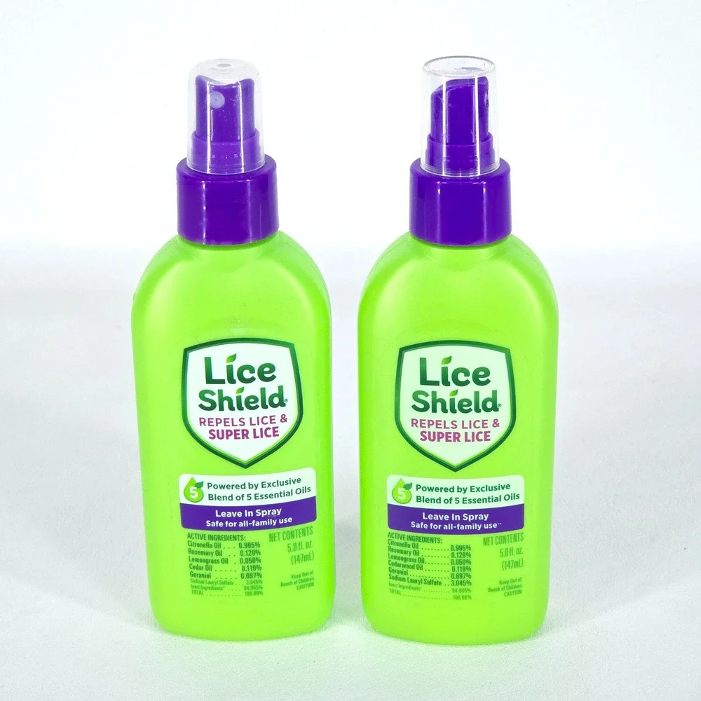 2 Lice Shield Leave In Spray Effective Against‎ Head Lice Gentle Clean 5oz NEW